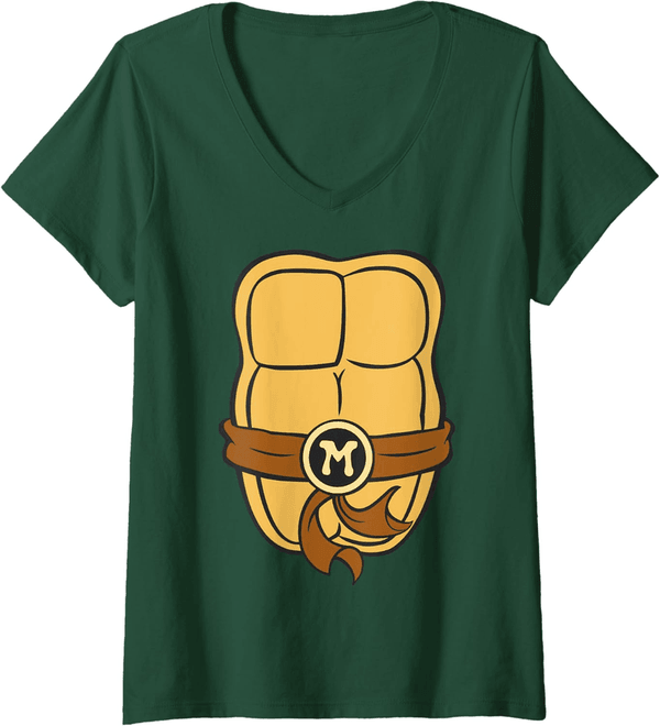 Teenage Mutant Ninja Turtles Michaelangelo V-Neck Tee for Women