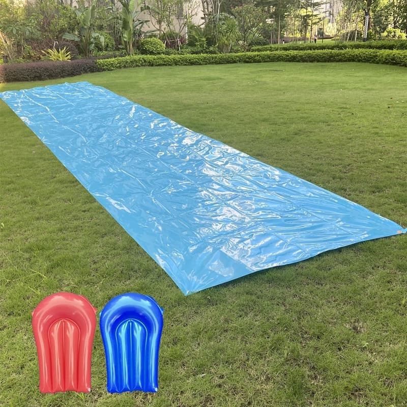 30ft Heavy-Duty Water Slide with 2 Bodyboards for Summer Fun