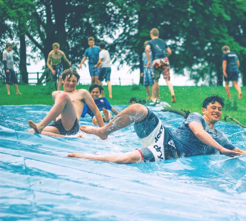30ft Heavy-Duty Water Slide with 2 Bodyboards for Summer Fun