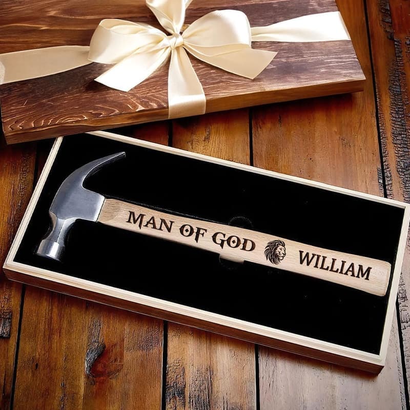 Father's Day Personalized Engraved Wooden Hammer