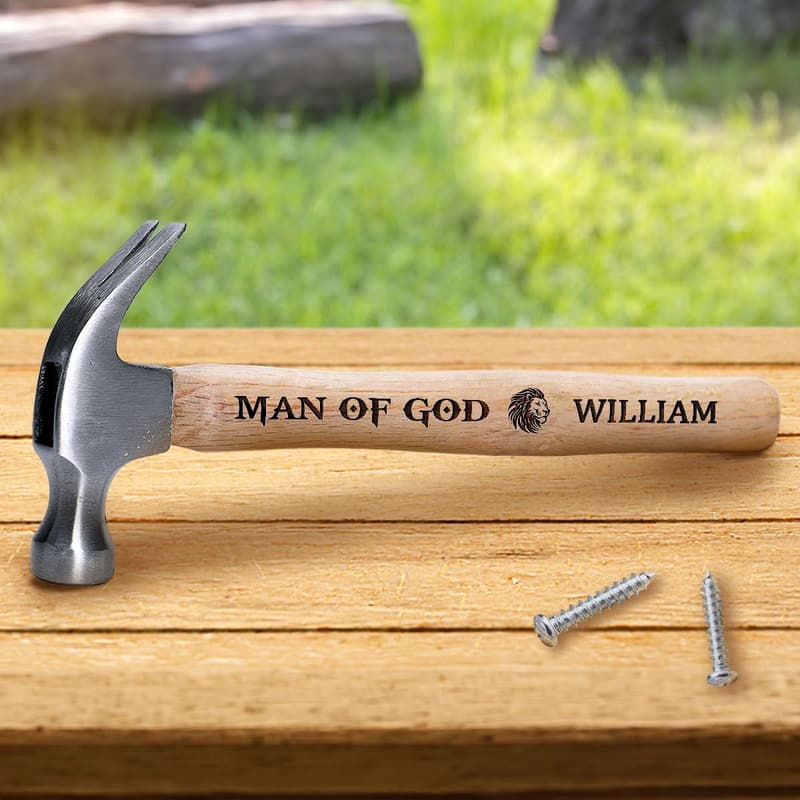 Father's Day Personalized Engraved Wooden Hammer