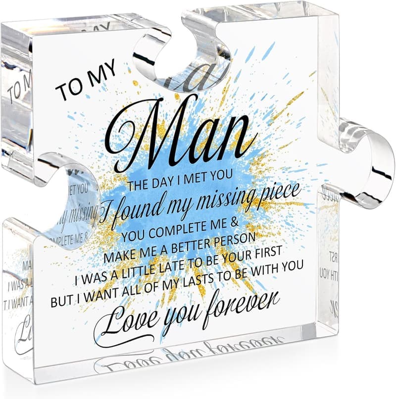 Romantic Puzzle Piece Gift for Him - Anniversary & Valentine's