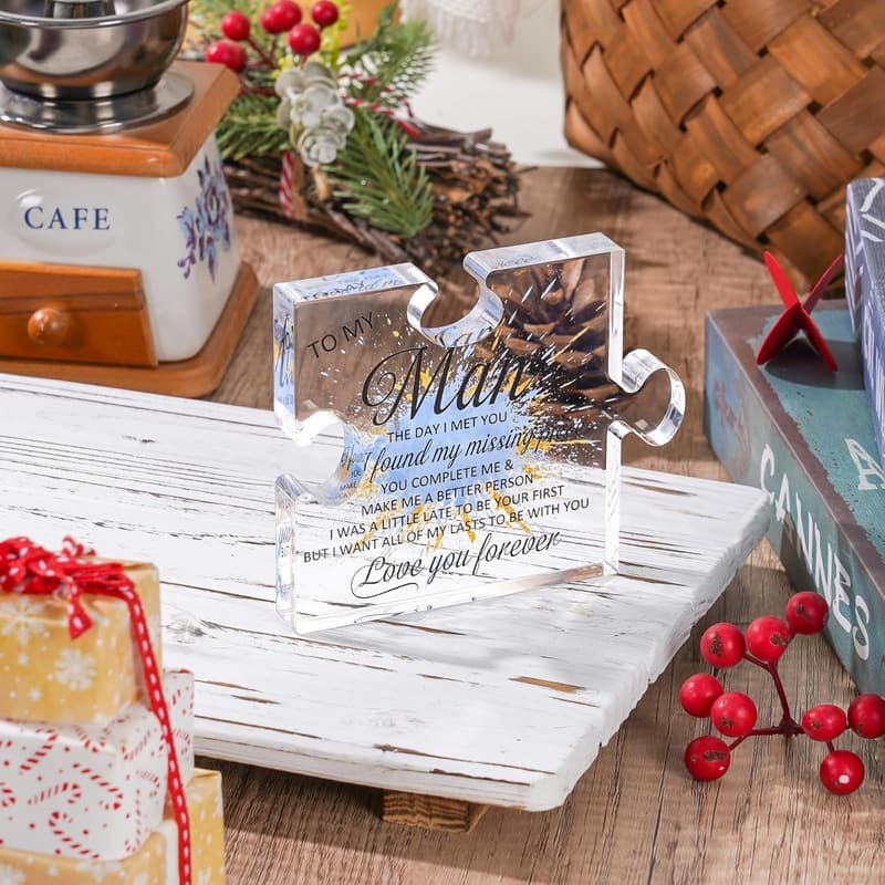 Romantic Puzzle Piece Gift for Him - Anniversary & Valentine's