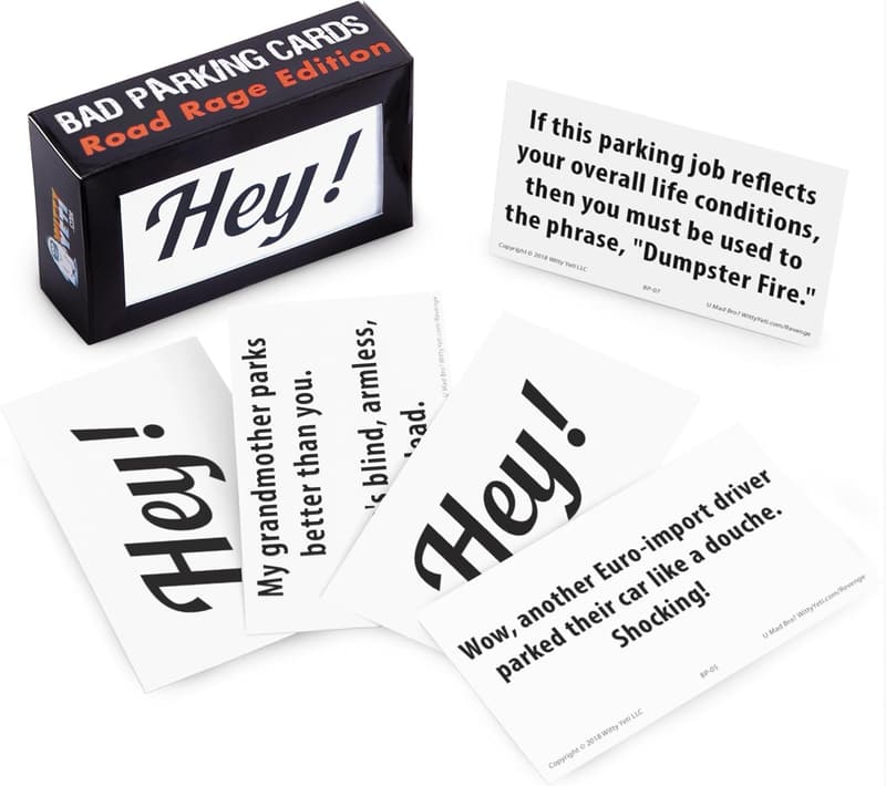 Funny Bad Parking Cards - 50 Pack Prank Notes for Adults