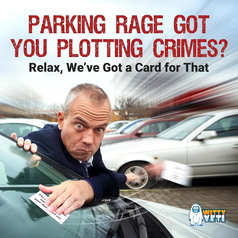Funny Bad Parking Cards - 50 Pack Prank Notes for Adults