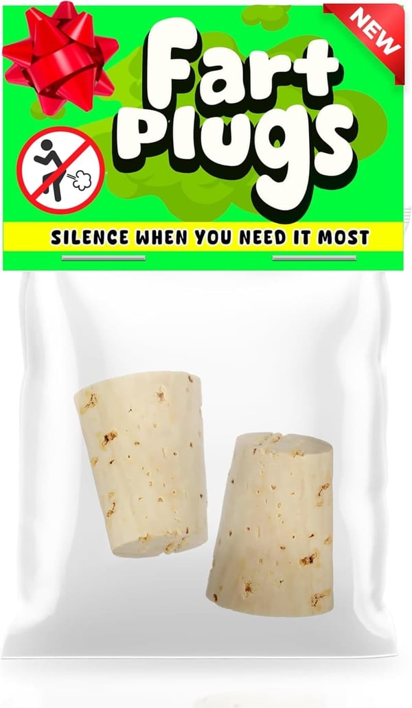 Funny Fart Plug Gag Gift for Christmas Parties and Pranks