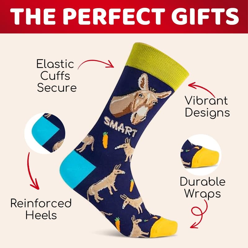 Funny Novelty Socks for Men - Otter & Animal Designs