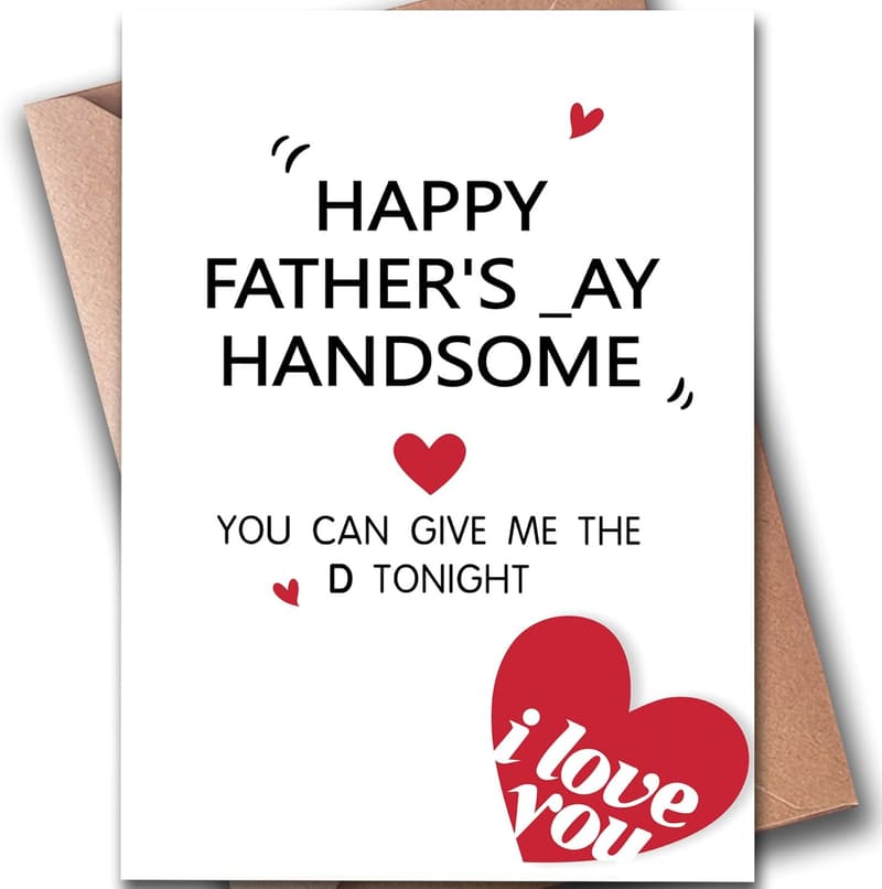 Father's Day Card from Wife, 7x5 Inches