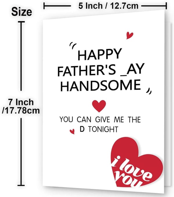 Father's Day Card from Wife, 7x5 Inches
