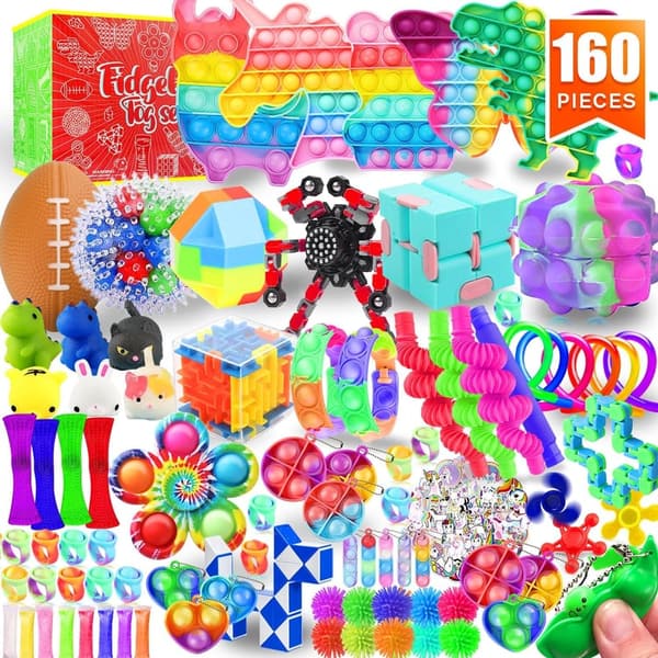 160-Pack Fidget Toy Set for Kids - Sensory Party Favors