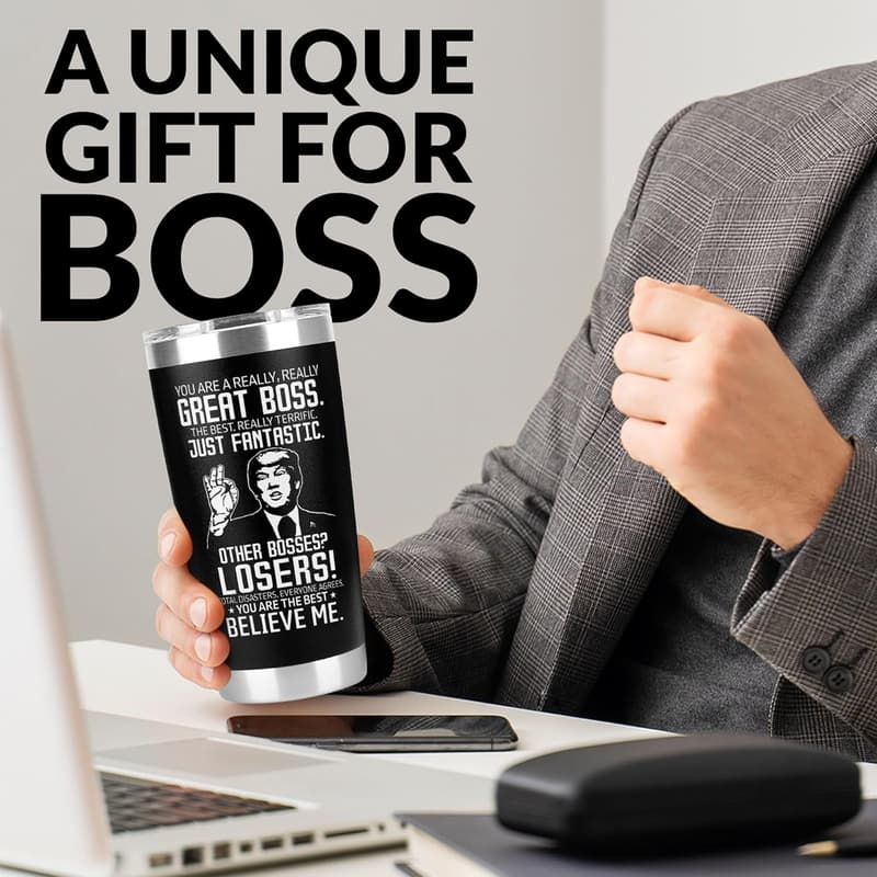 Funny 20 oz Tumbler Mug - Great Boss Gift for Birthdays