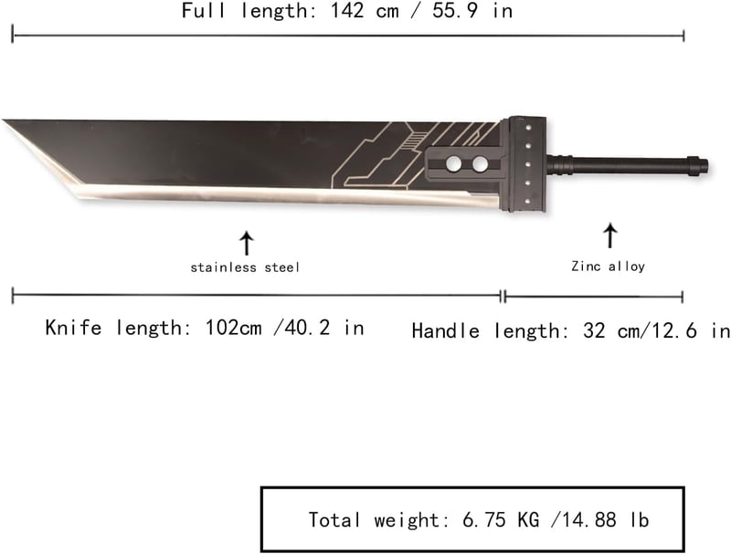 Cloud Strife Greatsword Prop - 56