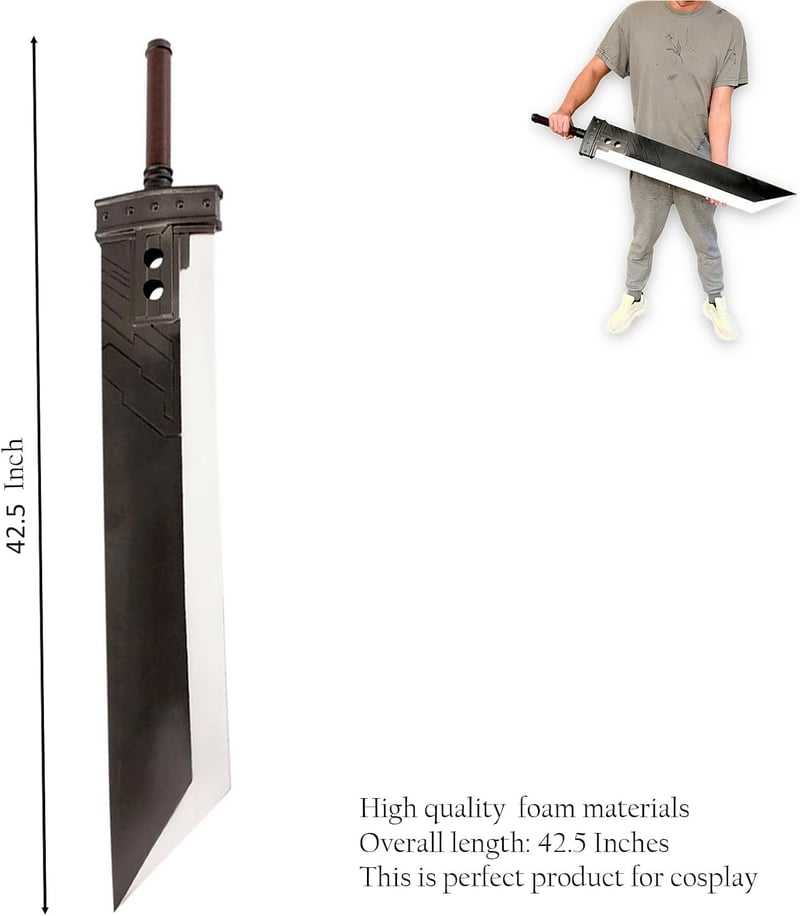 Fantasy PU Foam Zweihander Sword for Cosplay & Gaming