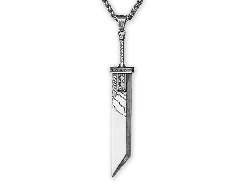 Fantasy RPG VII Remake Cloud Buster Sword Pendant Necklace