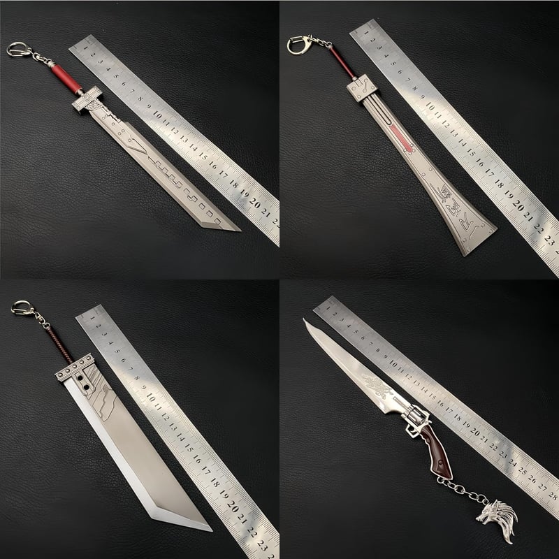 Fantasy Game Weapon Set - 4-in-1 Metal Sword Cosplay Props