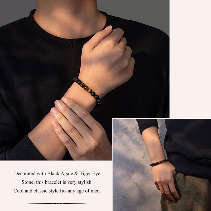 Men's Natural Stone Bracelet - Perfect Gift for Graduation & Birthdays
