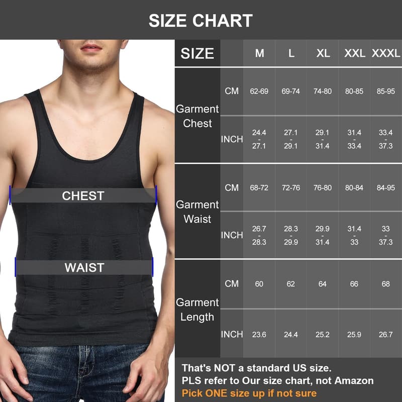 Men's Slimming Tummy Vest - Thermal Compression Shapewear