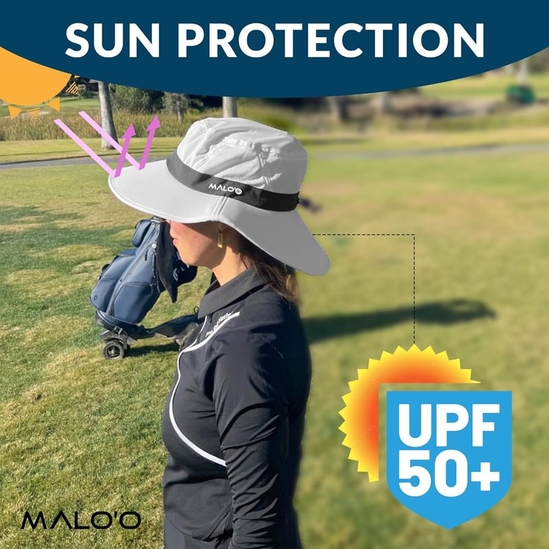 Malo'o Golf Hat with UPF 50+ Protection & Adjustable Fit