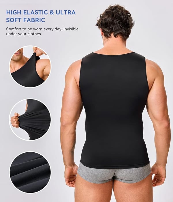 Men's Compression Tank Top Slimming Body Shaper Vest