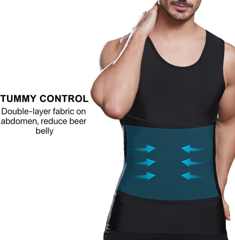 Men's Compression Tummy Control Shaper Vest