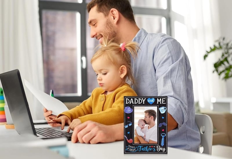 First Father's Day Picture Frame for New Dad from Baby