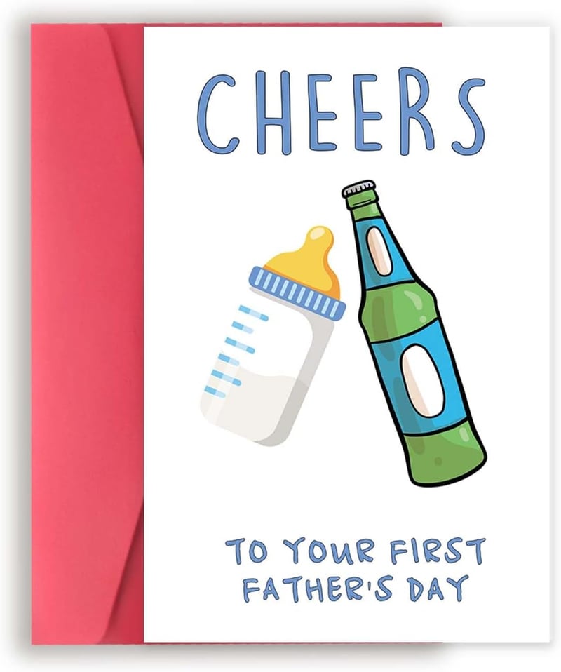 First Father's Day Card - Funny Gift from Baby Son/Daughter