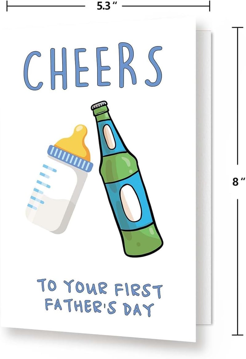 First Father's Day Card - Funny Gift from Baby Son/Daughter