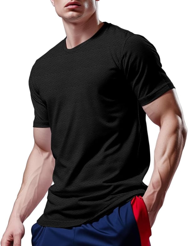 Men's Dry Fit Running Tee - Moisture-Wicking Athletic Shirt
