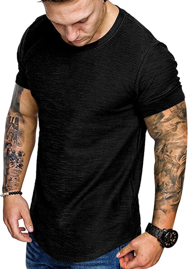 Men's Athletic Cotton Tee for Gym Workouts