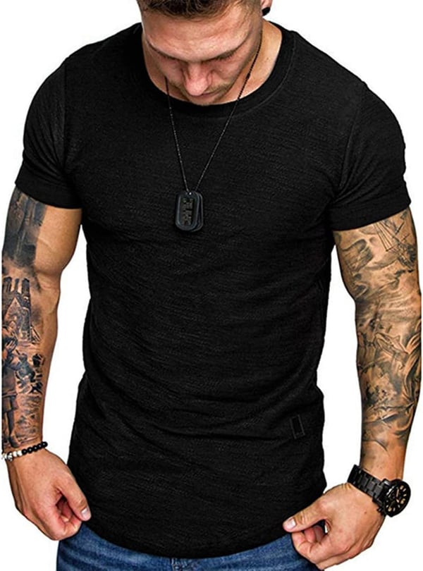Men's Athletic Cotton Tee for Gym Workouts