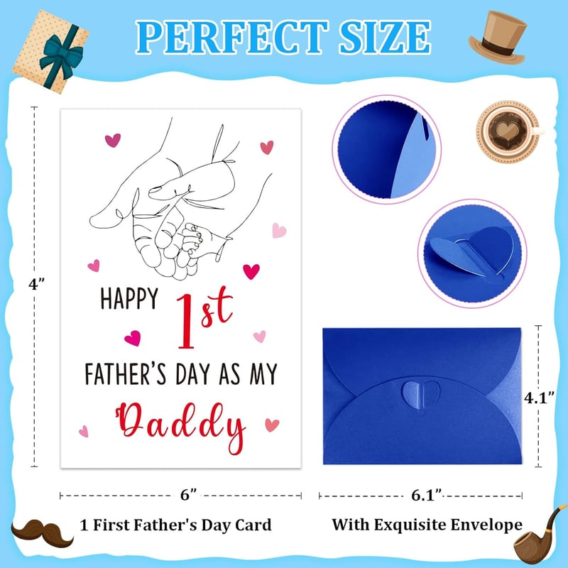 First Father's Day Card - Happy 1st Father's Day for Dad