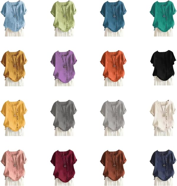 Womens Casual Oversized Crew Neck Summer T-Shirt