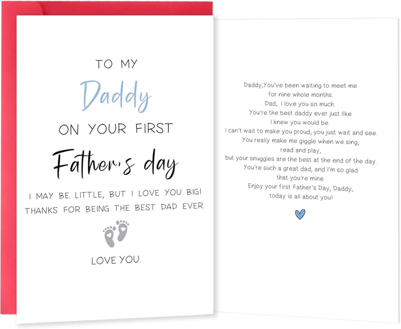 1st Father's Day Card for New Dad from Baby Boy/Girl