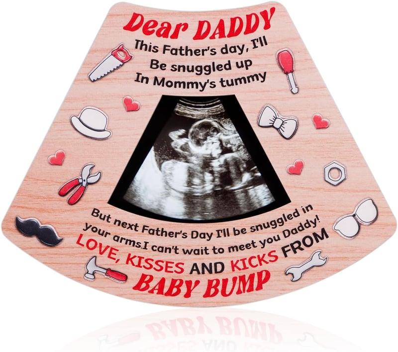First Father's Day Wooden Picture Frame for New Dad