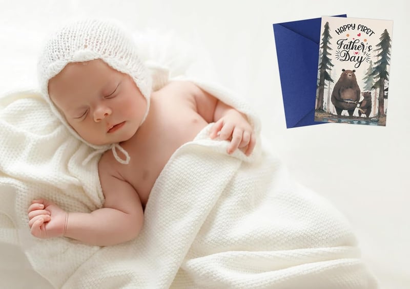 1st Father's Day Card - Funny Gift for New Dad from Baby