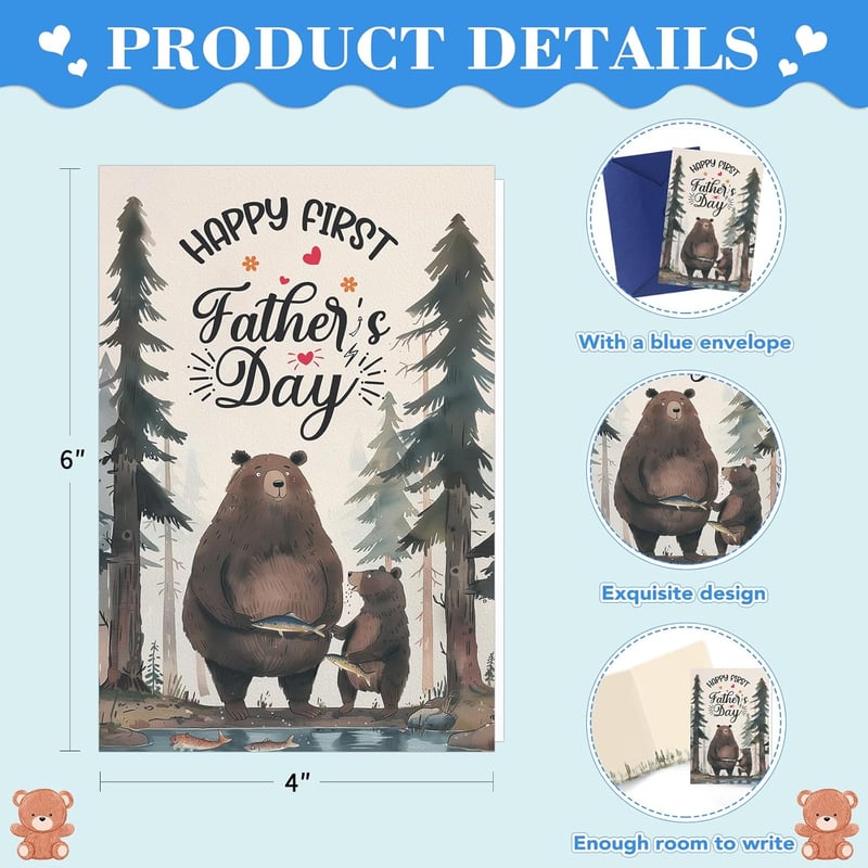 1st Father's Day Card - Funny Gift for New Dad from Baby