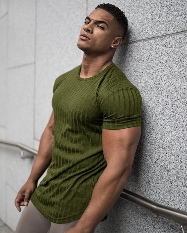 Men's Slim Fit Short Sleeve Stretch T-Shirt for Workouts