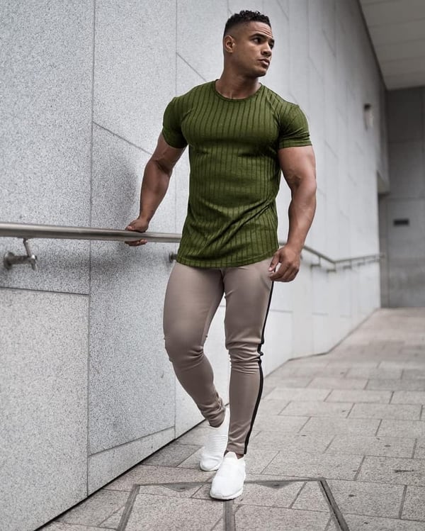 Men's Slim Fit Short Sleeve Stretch T-Shirt for Workouts
