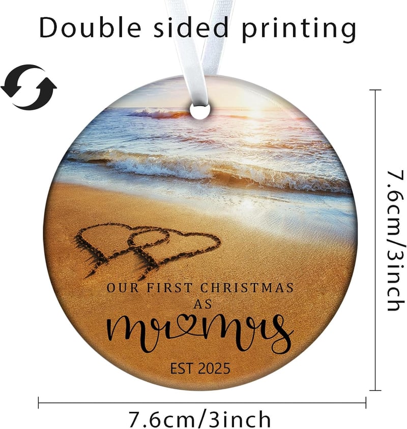 2025 Mr & Mrs Christmas Ornament for Couples