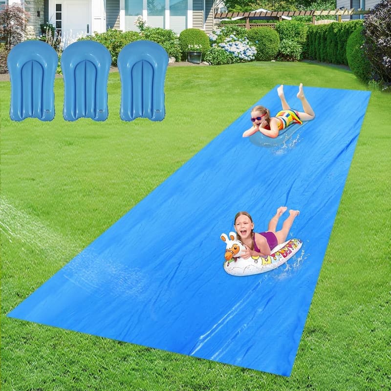 Extra Long Slip n Slide for Adults with 3 Bodyboards (40 x 7.2 FT)