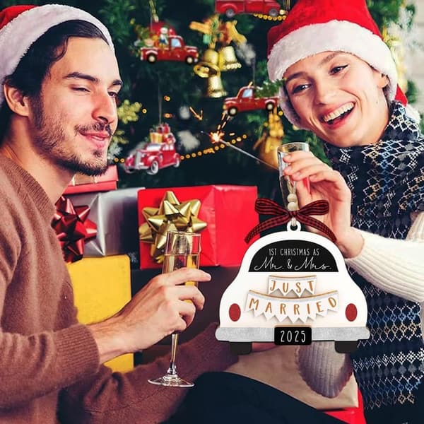 Our First Christmas Married Ornament 2025 - Couples Gift