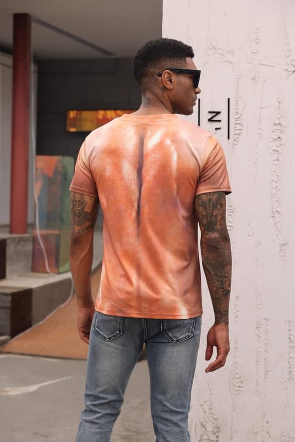 Unisex 3D Fake Abs Short Sleeve Novelty T-Shirt