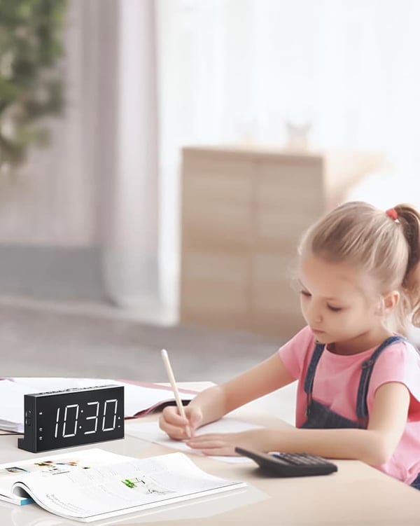 Vibrating Alarm Clock with Bed Shaker & USB Charger for Heavy Sleepers