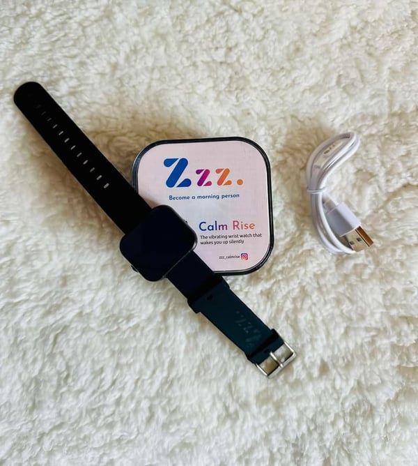 CalmRise Vibrating Alarm Clock with Adjustable Strap