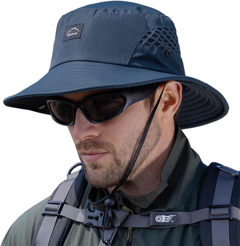 UPF50+ Sun Hat for Men and Women, Wide Brim Bucket Hat
