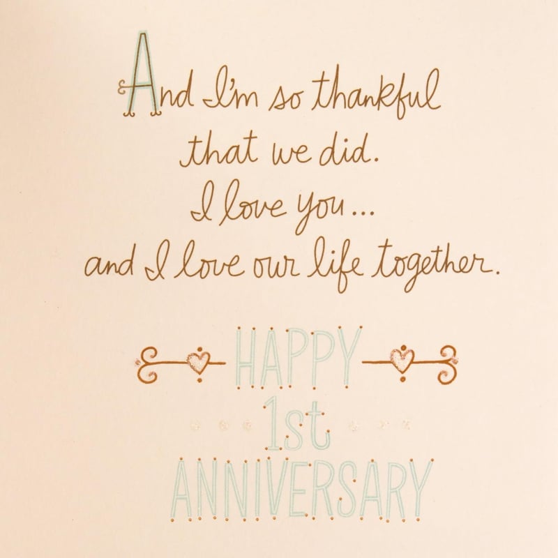 1st Anniversary Card – Chance on What Could Be