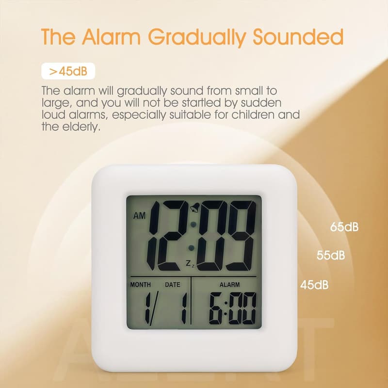 Kids' Digital Alarm Clock with Nightlight & Snooze Function