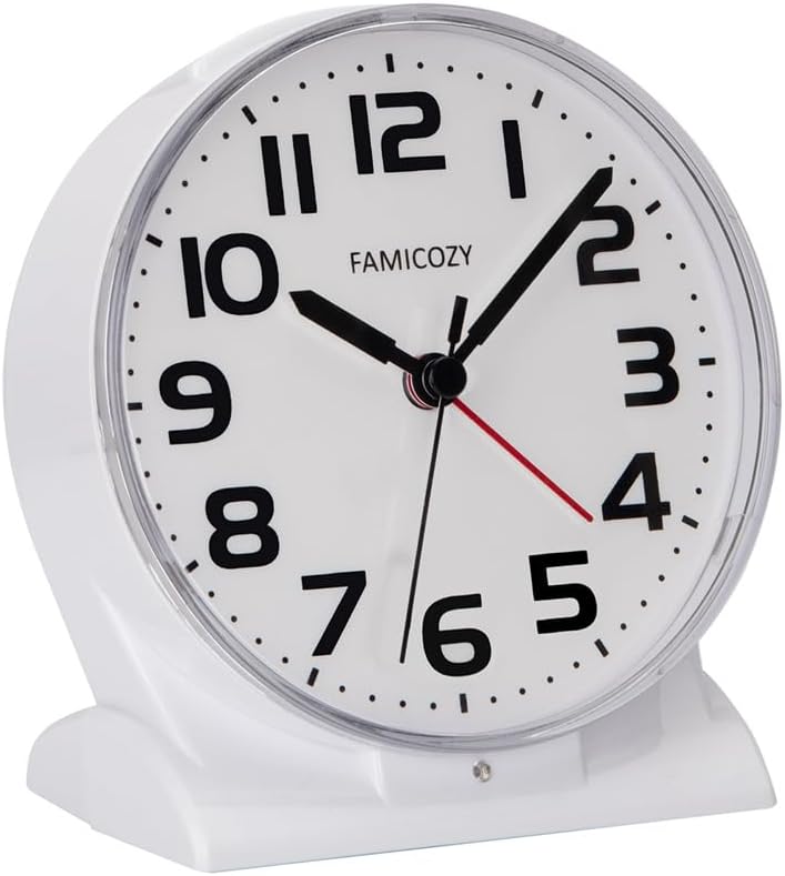 Backlit Alarm Clock for Seniors - Silent, Easy to Read, Gentle Wake