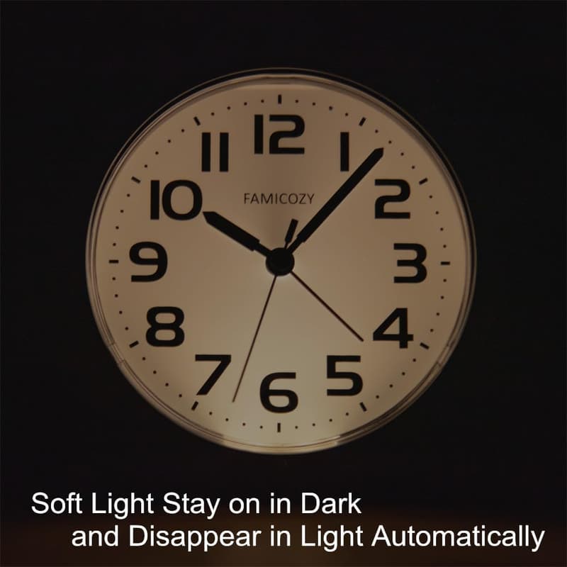 Backlit Alarm Clock for Seniors - Silent, Easy to Read, Gentle Wake