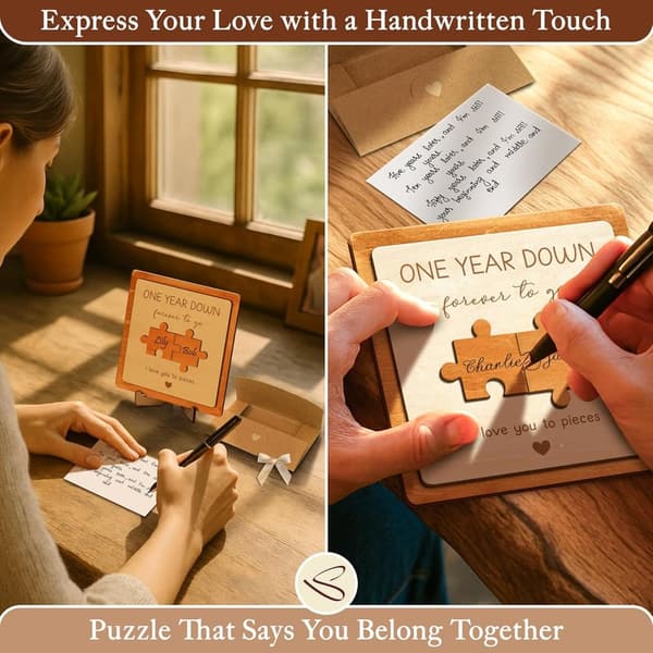 1st Anniversary Wooden Gift for Couples